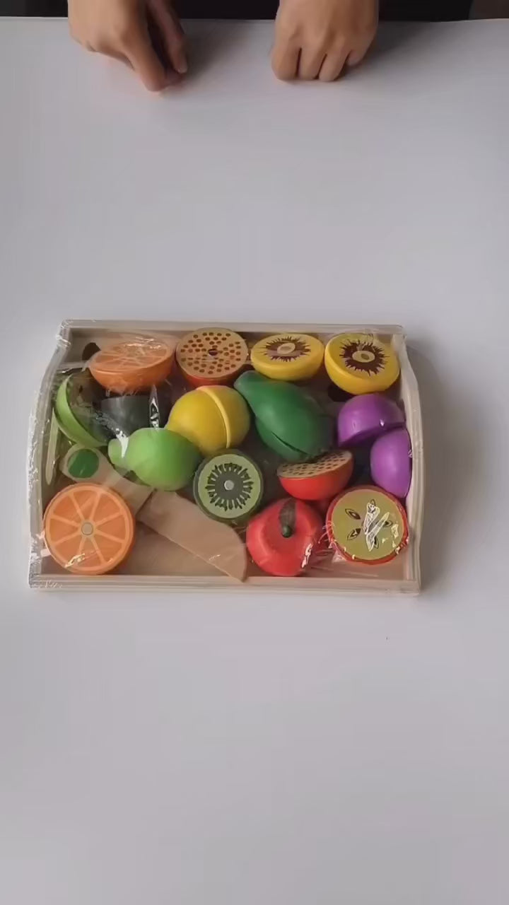 Wooden Cut Fruit & Veggie Kitchen Toy